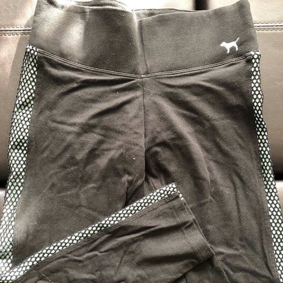 PINK cropped cotton legging. Size XS. - Picture 3 of 5